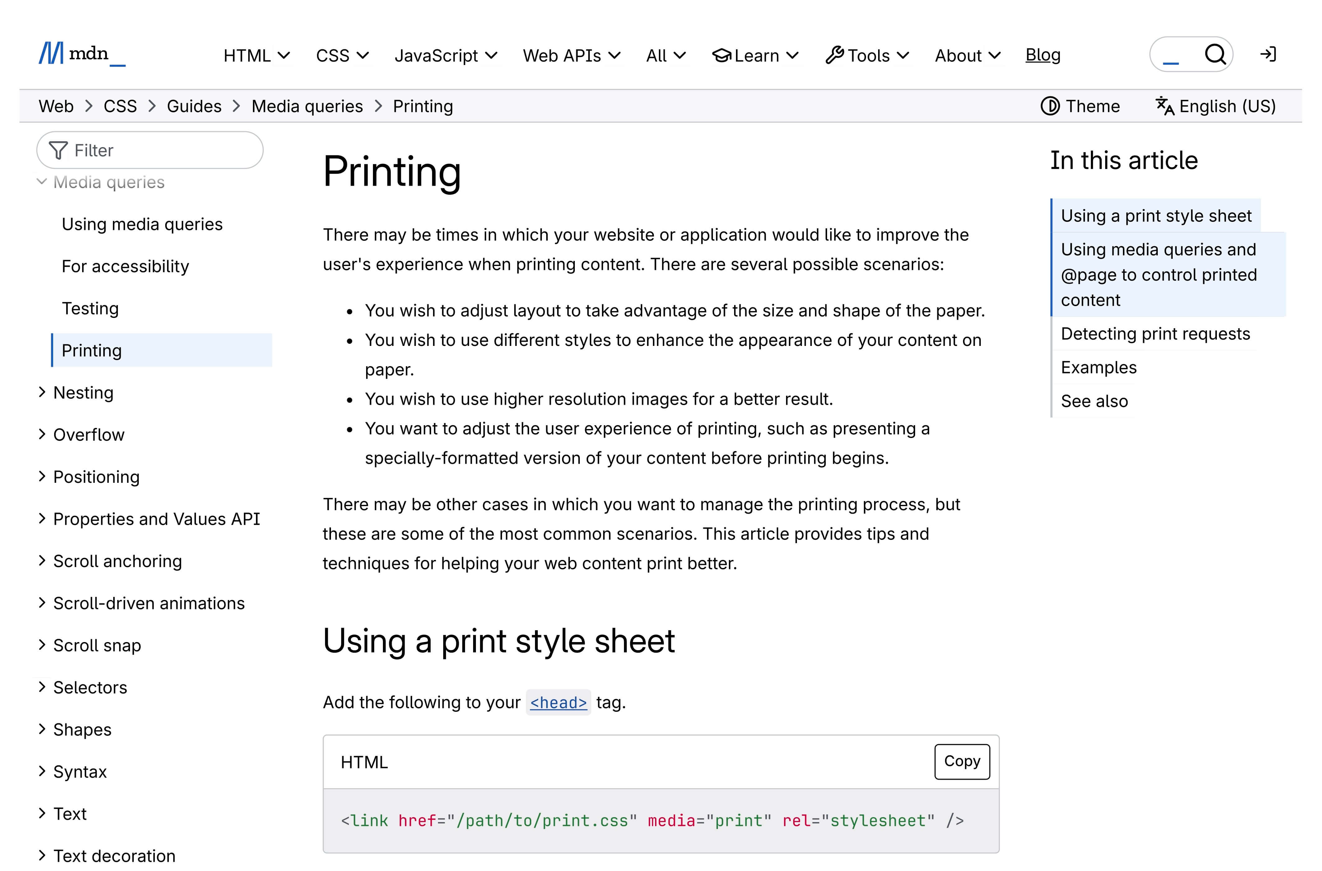 PDF generated with mediaType=screen — web layout preserved